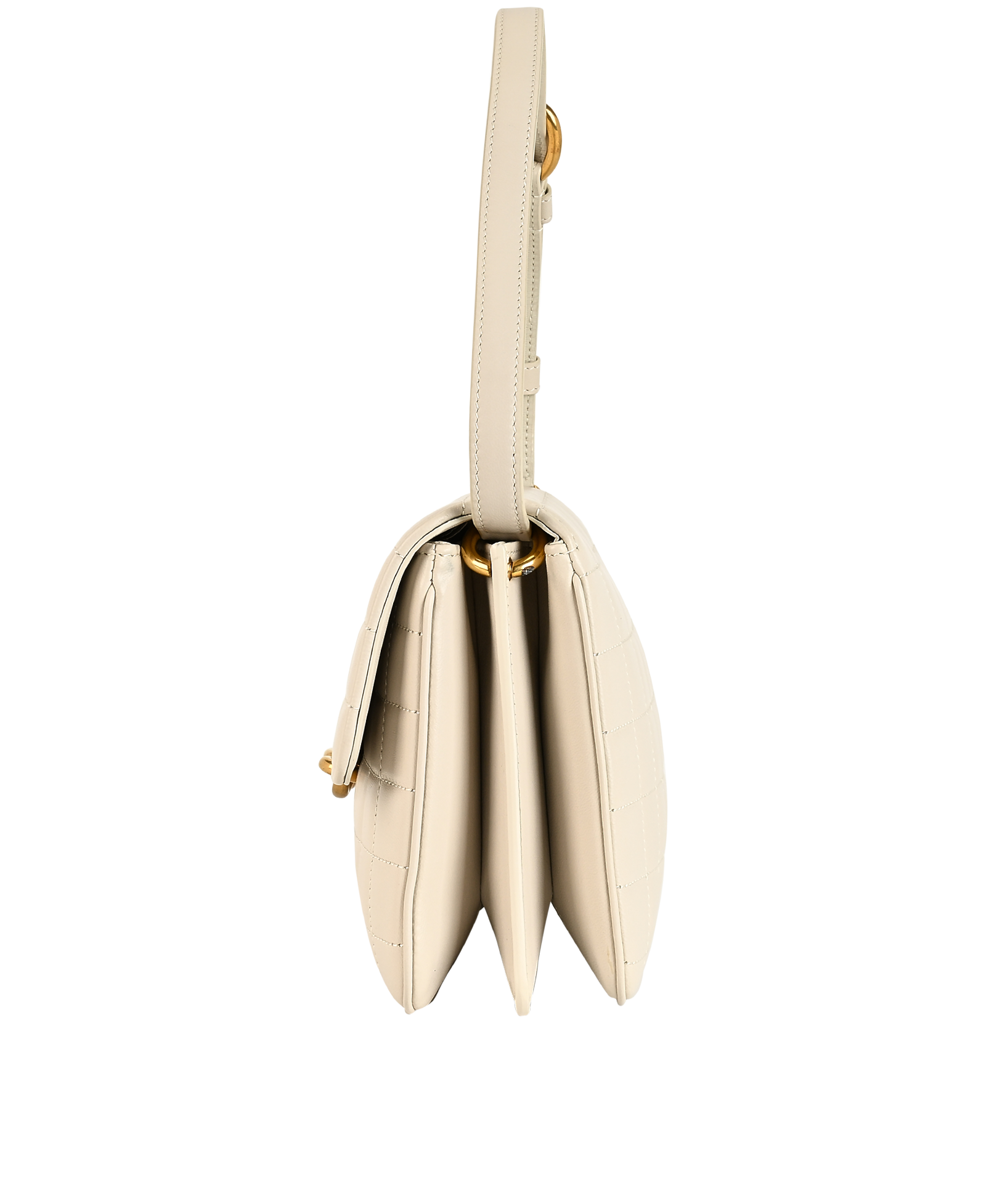 Le Maillon Shoulder Bag, &pound;795, Handbags, Cream, Leather, Bottom view